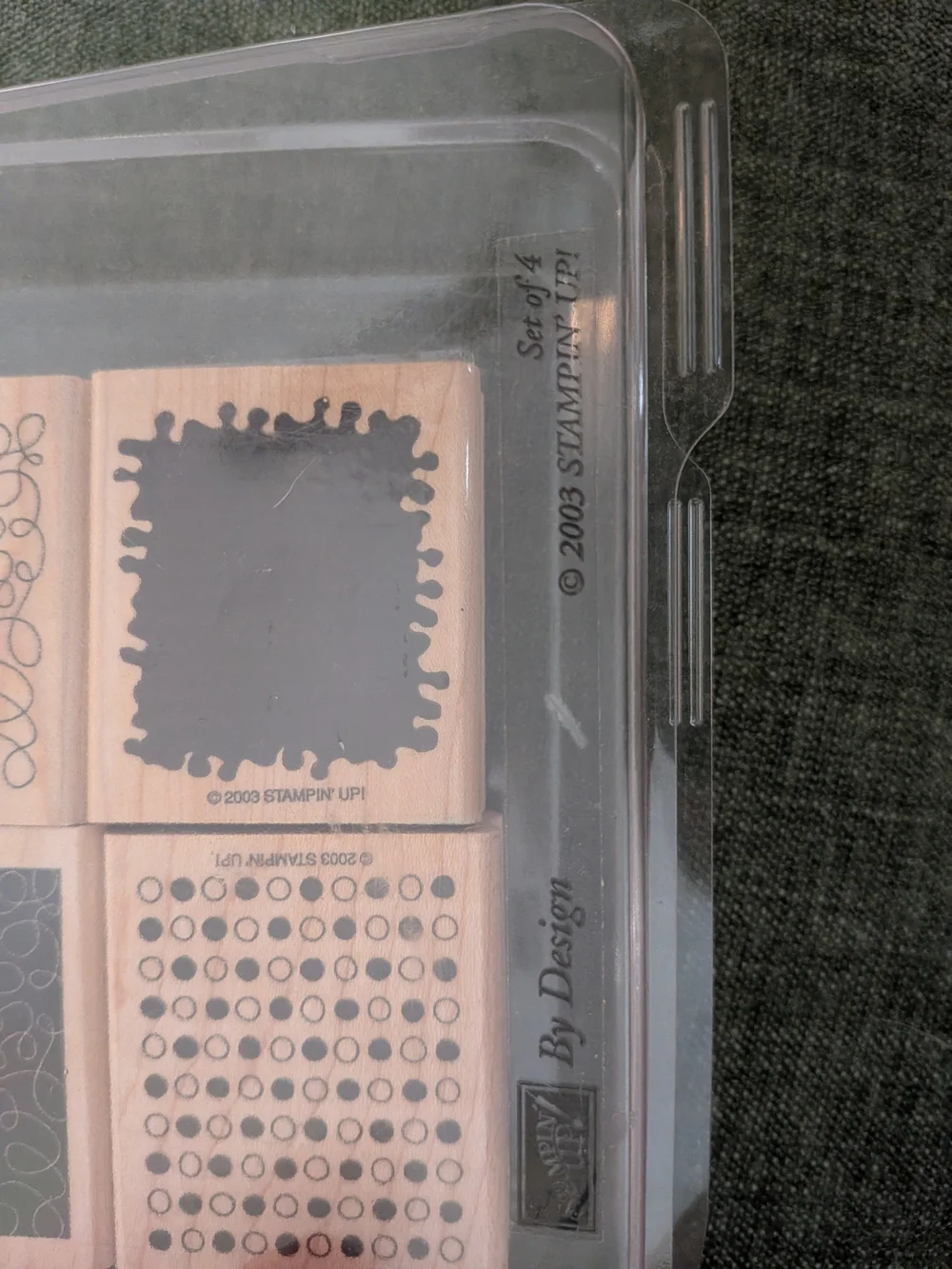STAMPIN’ UP rubber stamps 2003 Set Of 4 By Design Patterns Paper Craft Scrapbook